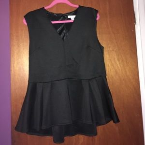 Nyc Black Peplum  Top